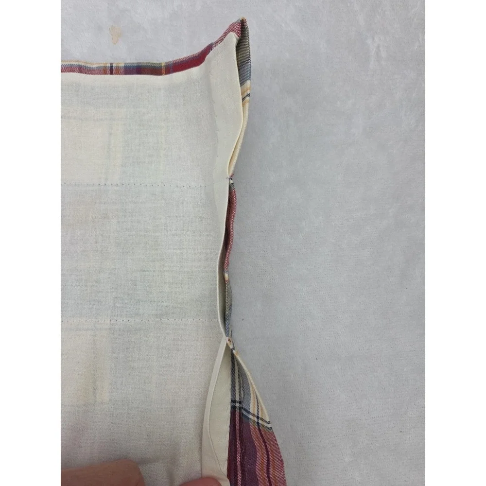 Longaberger Paprika Plaid Valances-set of 2 - 17.5 x 75